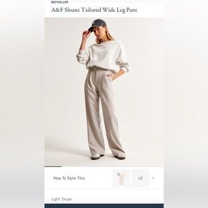 NWT Abercrombie Sloane Trouser light taupe. Size 27/4.